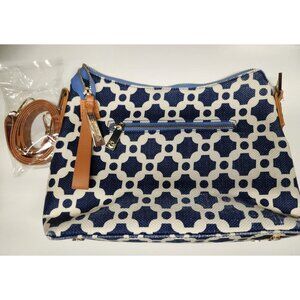 Spartina 449 Daufuskie Island Natural Linen & Leather Purse